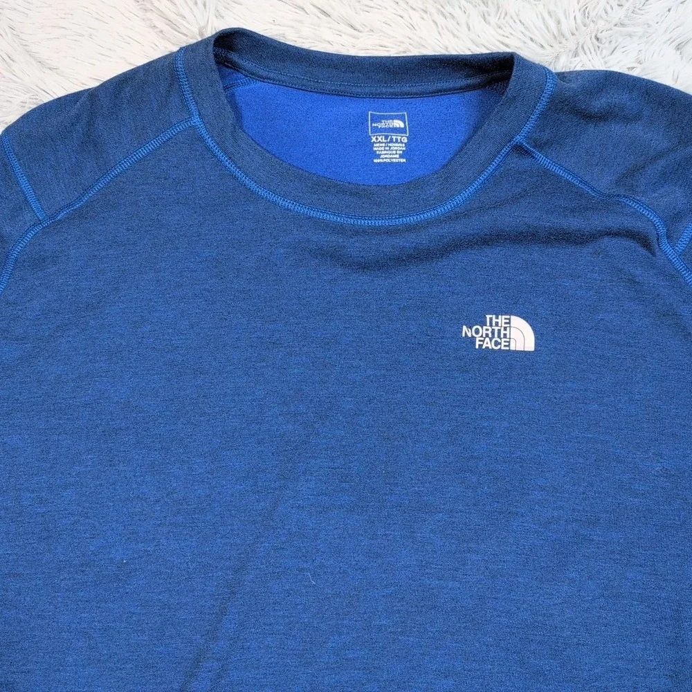 The North Face Shirt Mens XXL Blue‎ Flashdry Athletic Active Lightweight Tee